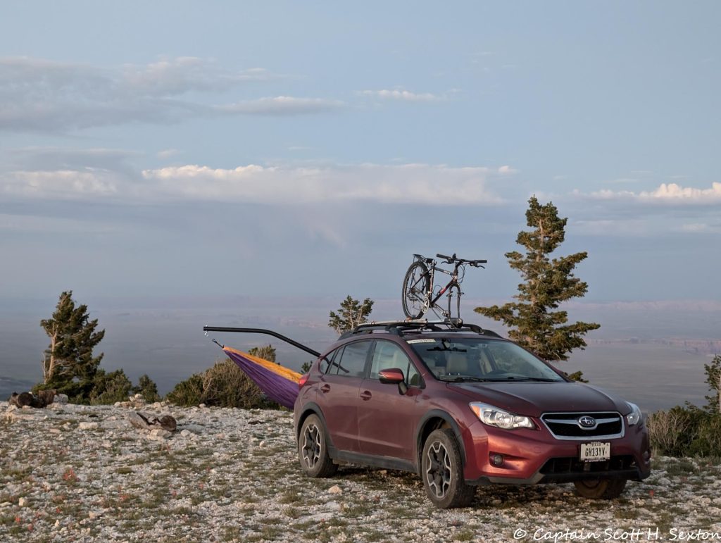 Camping in my hammock in the Kaibab National Forest at 9000'